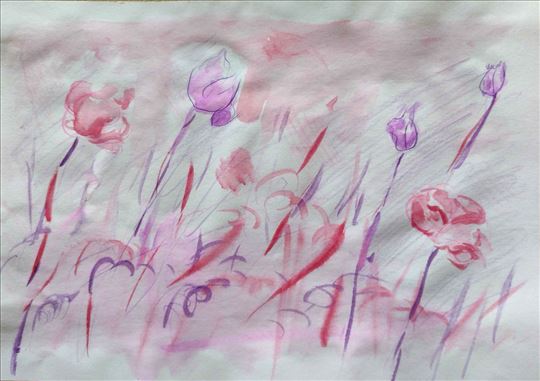 Slika akvarel neuramljen 20 x 28,3 cm