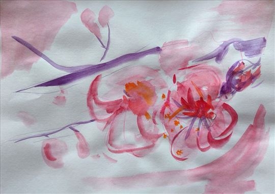 Slika akvarel neuramljen 20 x 28,3 cm