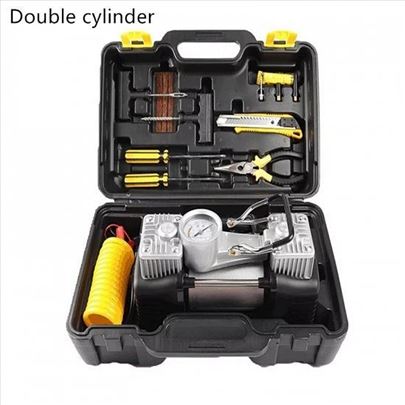 Kompresor za gume 12v sa 2 cilindra 