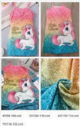 Sparkling Unicorn haljina- veličine na slici