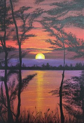 Acrylic painting Sunset