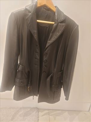 Crna zenska kozna jakna (Mona)