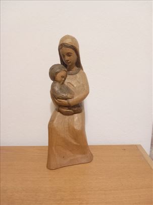 Drvena figura Bogorodica sa Isusom