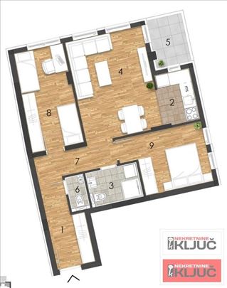 Grbavica, 64m2, Trosoban sa pdv