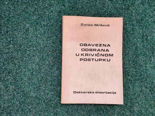 Obavezna odbrana u krivičnom postupku - Mršević