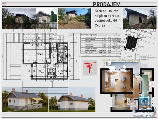 Prodaje se kuca površine 111m2 na placu od 4 ara u