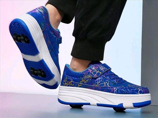 Patike sa točkićima Lightning Blue-usb punjive, im