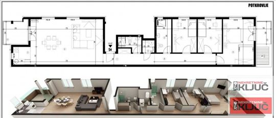 Adice, 108m2, Četvorosoban sa pdv, Nov
