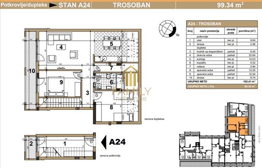 Trosoban stan na Podbari, 99m2, povrat PDV-a