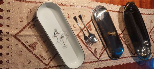 Dupli server, inox sa pozlatom 24 k 