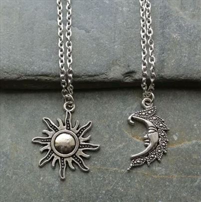 Set ogrlica - mesec i sunce