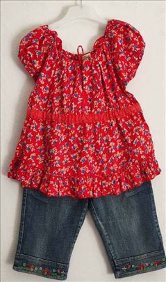 Vintage Catania cvetna pamučna bluza br. 38 