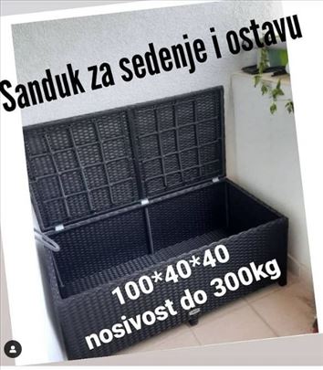 Sanduk za sedenje -ratan -domaca proizvodnja