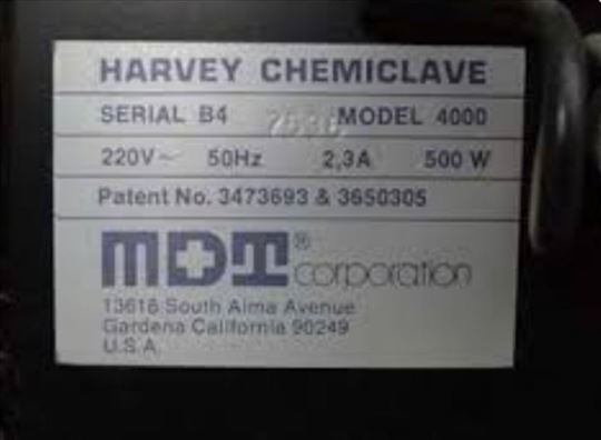 Autoclav Harvey chemiclave 4000 USA neispravno