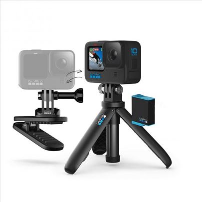 GoPro 10 + special Bundle Kit, novo!