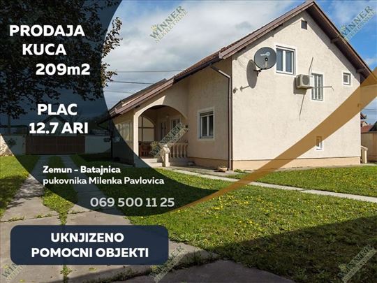 Prodaja Kuca Batajnica Zemun 209m2 12.7 ari plac I