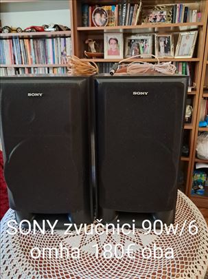 Sony zvučnici 2 kom drveni 90w