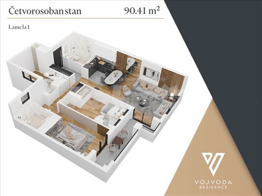 Novogradnja Vojvoda Residence, 90 m2, četvorosoban