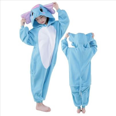 Pidžama/kostim u obliku plavog slonića za decu!