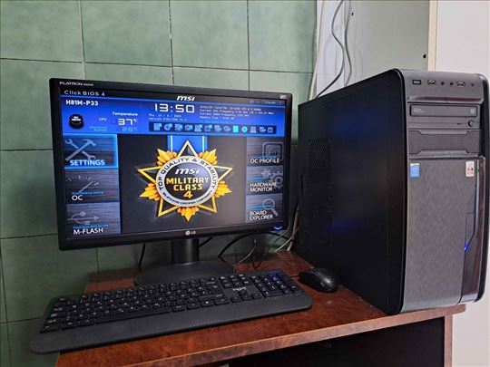 Desktop I3,8GB,HDD1TB,GTX750,LG monitor LG19"