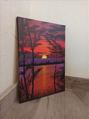 Acrylic painting Sunset