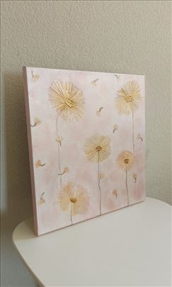 Interior painting in pastel colors Dandelions 