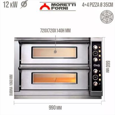 Pica pec sa dve etaze Moretti Forni iDeck PD.72.72