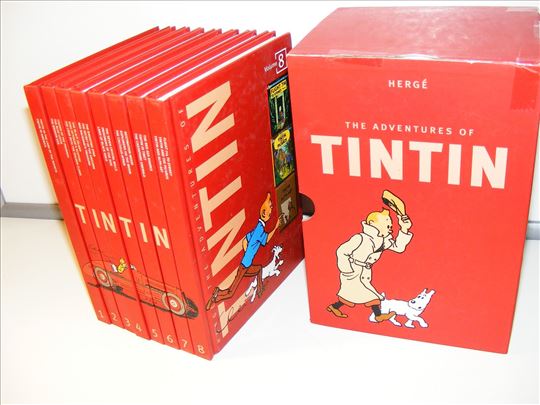Tintinove avanture 1-8 komplet u kutiji  engleski