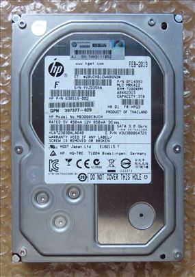 HP Enterprise 3TB Sata3 HotPlug Serverski HDD