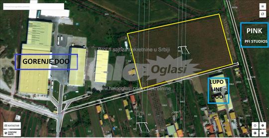 Industrijska zona Šimanovci Gradjevinko zemljiste 