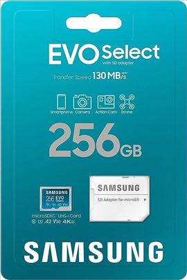 Samsung EVO Select 256gb MicroSDXC + SD Adapter