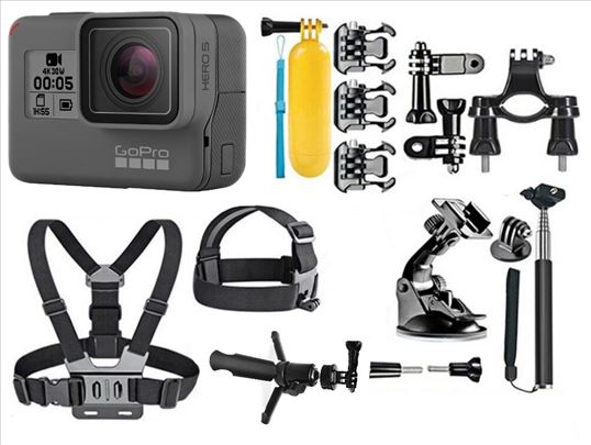 GoPro hero 5 black sa opremom + sd kartica 32 gb g