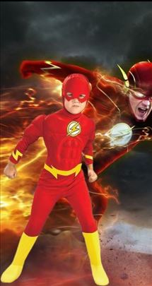 Flash Fleš Munja sa mišićima i maskom kostim za de