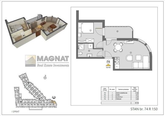 Srebrno jezero | apartman | 36.18m2