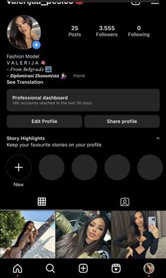 Instagram profil 3.6K pratilaca 