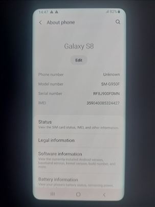 Samsung S8 6/64gb bez fizickih ostecenja perfektan