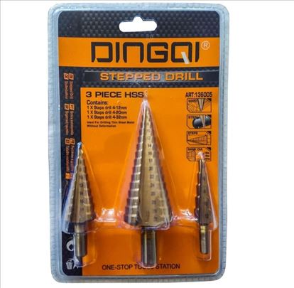 Set stepenastih burgija 4-32mm 3 kom  