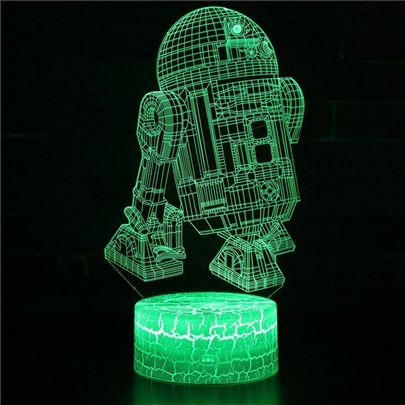 R2D2 RGB LED lampa