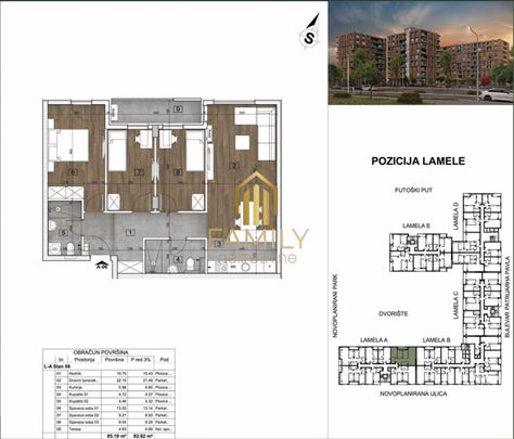 Prodaja četvorosobnog stana 82m² – prostrano i mod