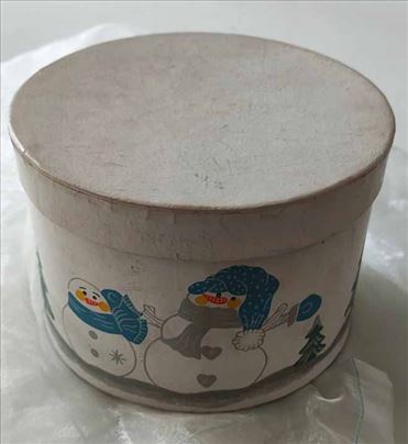Vintage ručno oslikana kartonska kutija 