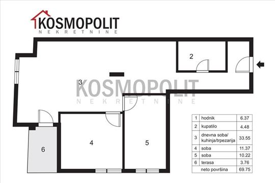 Beograd, Gornji grad, Stan, 3.0, 70m2