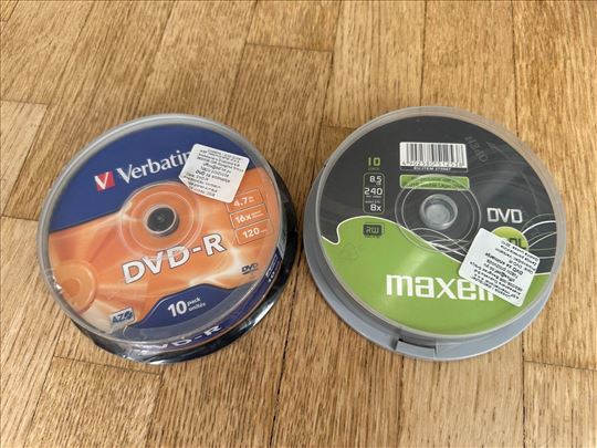 Neotpakovani prazni DVD diskovi Verbatim i Maxell