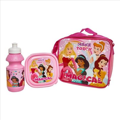 Disney princeze set- flašica, činija, torba