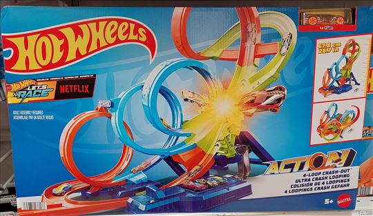 Hot Wheels set veliki 4 loop- original