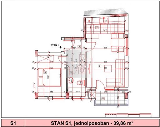 Jednoiposoban stan u izgradnji na Petrovaradinu