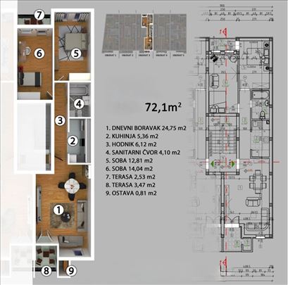 Useljiv 4.0 stan ~ 73m2 