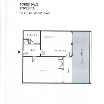 Blok 45,do Save,Nehruova,1.0/2.0, 51+20m2 bašta