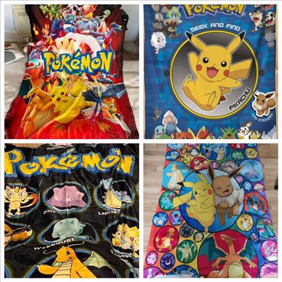 Pokemon Pikachu ćebe pokrivač 130x150cm