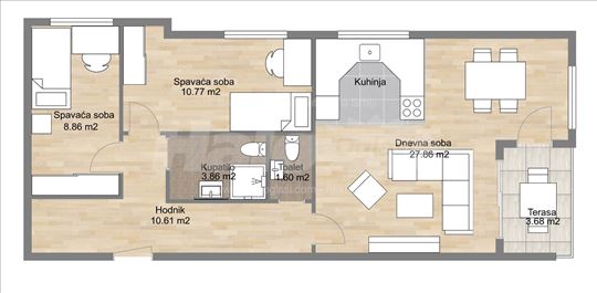 67,24 m2 - Kompleks 25. Maj Residences Mladenovac