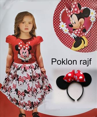 Mini Maus haljina poklon rajf za devojčice Minnie 